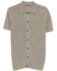 Barena - Ribbed-Knit Short-Sleeve Shirt - Lyst