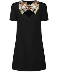 Valentino Garavani - Robe Courte À Col À Ornements - Lyst