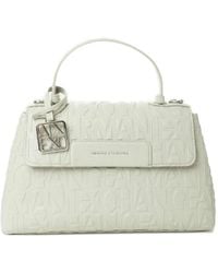 ARMANI EXCHANGE - Logo-Embossed Top-Handle Tote Bag - Lyst