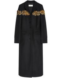 Dries Van Noten - Embroidered Wool Coat - Lyst