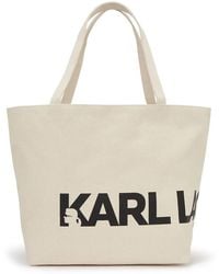 KARL LAGERFELD - K/Essential Oversized-Logo Tote Bag - Lyst