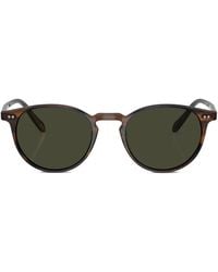 Oliver Peoples - Riley Round-Frame Sunglasses - Lyst