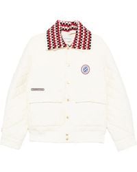 Drole de Monsieur - Quilted Logo-Patch Bomber Jacket - Lyst