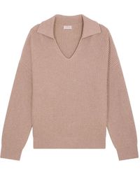 Fursac - Ribbed-Knit V-Neck Sweater - Lyst