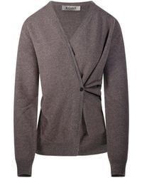 Rohe - Twist-Detail V-Neck Cardigan - Lyst