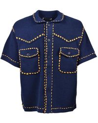 Phingerin - Contrast-Stitch Knitted Shirt - Lyst