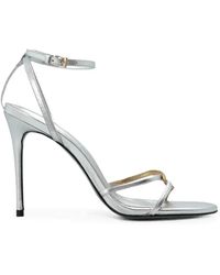 Black Suede Studio - Miley Leather Sandals - Lyst