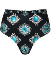 Agua Bendita - Nopal Platero Ruffled Printed Bikini Bottom - Lyst