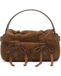 Acne Studios - Multipocket Suede Shoulder Bag - Lyst