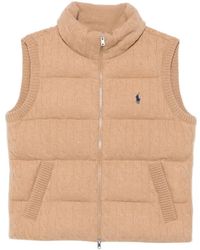 Polo Ralph Lauren - Cable-Knit Padded Gilet - Lyst