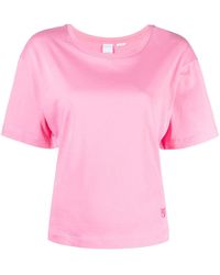 Pinko - Rear-lacing Cotton T-shirt - Lyst