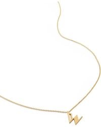 Monica Vinader - Alphabet W-Pendant Necklace - Lyst