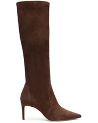 Stuart Weitzman - 75Mm Suede Pointed-Toe Knee-High Boots - Lyst