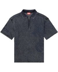 DIESEL - Jacquard-Knit Cotton Polo Shirt - Lyst