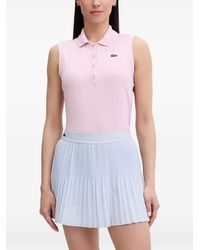 Lacoste - Sleeveless Logo-Patch Polo Shirt - Lyst