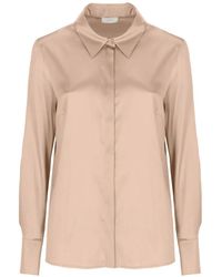Peserico - Satin-Finish Long-Sleeve Shirt - Lyst