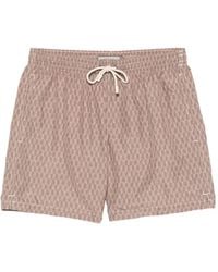 Canali - Patterned Drawstring Swim Shorts - Lyst