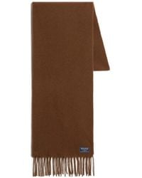 Woolrich - Fringed Logo-Patch Scarf - Lyst