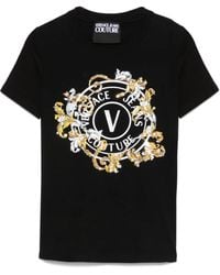 Versace Jeans Couture - T-Shirt Mit Logo-Print - Lyst