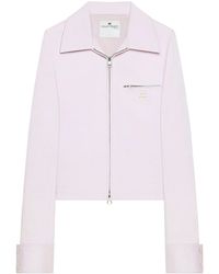 Courreges - Cropped Jacket With Two-Way Zip - Lyst