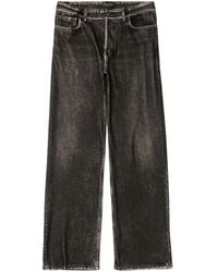 Balenciaga - Mid-rise Wide-leg Cotton Jeans - Lyst