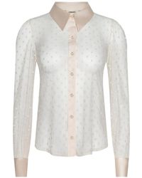 L'Agence - Sophia Polka-Dot Blouse - Lyst