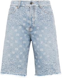 Amiri - Jeans-Shorts aus Bandana-Jacquard - Lyst