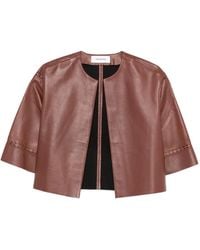 Yves Salomon - Chaqueta De Piel De Borrego Con Cortes A Láser - Lyst