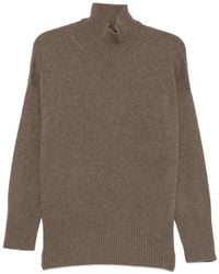 Roberto Collina - Ribbed-Trim High-Neck Sweater - Lyst
