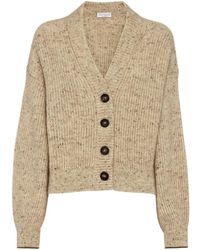 Brunello Cucinelli - Melange Effect Cardigan For - Lyst