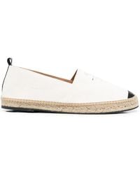 Philipp Plein - Logo-Print Leather-Trim Espadrilles - Lyst