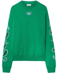 Off-White c/o Virgil Abloh - Arrow Bandana-Embroidered Cotton Sweatshirt - Lyst
