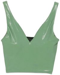 MACRON - V-Neck Cropped Performance Top - Lyst