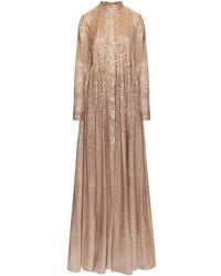 Oscar de la Renta - Abito Da Sera Metallizzato - Lyst