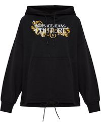 Versace Jeans Couture - Logo-Appliqué Hoodie - Lyst