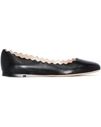 Chloé - Lauren Leather Ballet Flats - Lyst