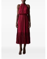 Morgan - Pleated Halterneck Midi Dress - Lyst