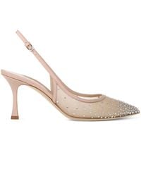 Ninalilou - 75Mm Crystal-Embellished Slingback Pumps - Lyst