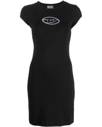 DIESEL - T-shirt Model Dress With Embroidery - Lyst