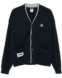Aape By A Bathing Ape - Logo-Embroidered Cardigan - Lyst