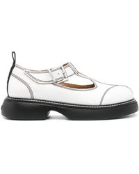 Ganni - Zapatos de tacón con costuras en contraste - Lyst