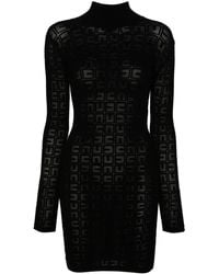 Elisabetta Franchi - Mini-Jurk Met Logo Jacquard - Lyst