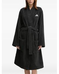adidas - Logo-Embroidered Belted Bathrobe - Lyst