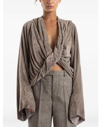 Rick Owens - Twisted-Detail Long-Sleeve Top - Lyst