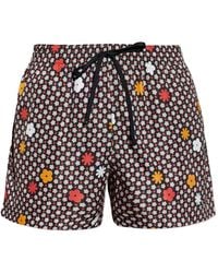 MM6 by Maison Margiela - Floral-Print Drawstring Swim Shorts - Lyst