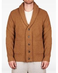 FILIPPO DE LAURENTIIS - Shawl-Collar Ribbed-Knit Cardigan - Lyst