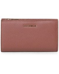 Coccinelle - Medium Metallic Logo-Plaque Wallet - Lyst