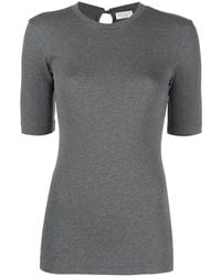 Brunello Cucinelli - Short-Sleeve Knitted Top - Lyst