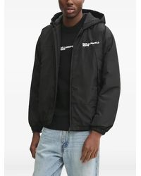 Karl Lagerfeld - Kapuzenjacke mit Logo-Stickerei - Lyst