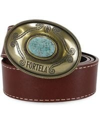 Fortela - Ceinture Tate À Boucle Logo - Lyst